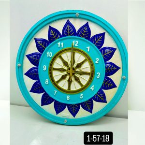 Samay Chakra Wooden Wall Clock with Glass - Hand-Painted | Multiple Sizes | Design No. 1/57