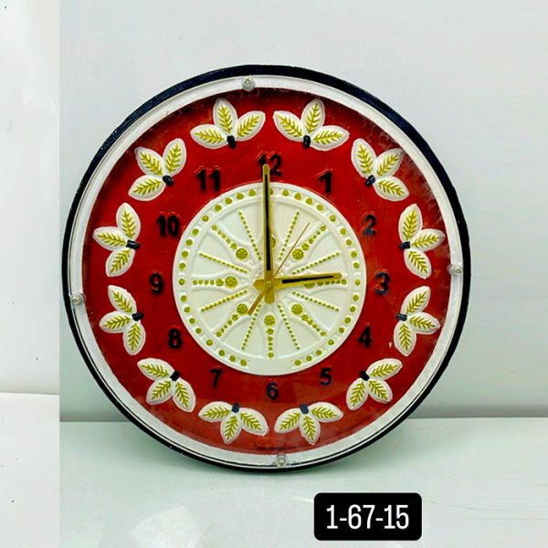Samay Chakra Wooden Wall Clock with Glass - Hand-Painted | Multiple Sizes | Design No. 1/73