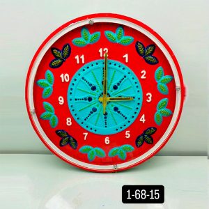 Samay Chakra Wooden Wall Clock with Glass - Hand-Painted | Multiple Sizes | Design No. 1/68
