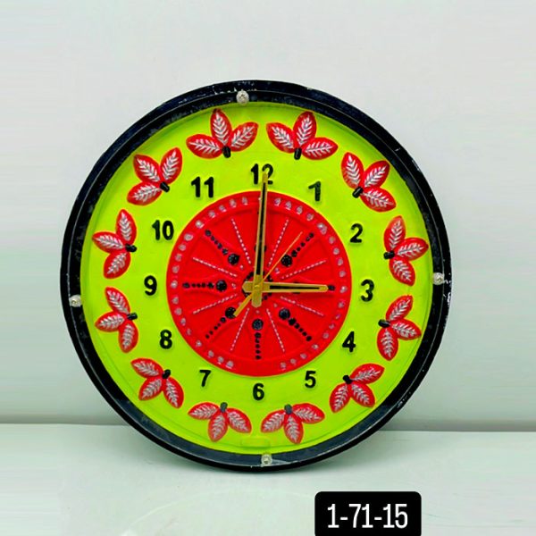 Samay Chakra Wooden Wall Clock with Glass - Hand-Painted | Multiple Sizes | Design No. 1/71