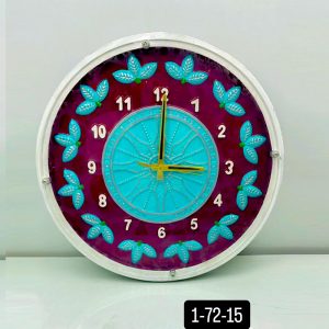 Samay Chakra Wooden Wall Clock with Glass - Hand-Painted | Multiple Sizes | Design No. 1/72