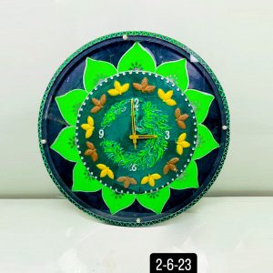 Peacock Wooden Wall Clock with Glass - Hand-Painted | Multiple Sizes | Design No. 2/6 (Copy)