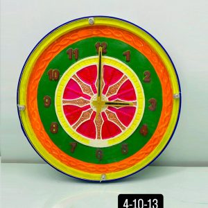Peacock Wooden Wall Clock with Glass - Hand-Painted | Multiple Sizes | Design No. 2/6