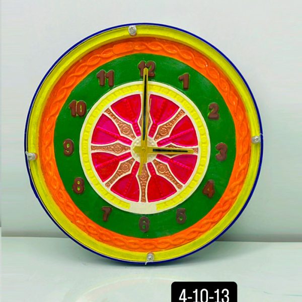 Peacock Wooden Wall Clock with Glass - Hand-Painted | Multiple Sizes | Design No. 2/6