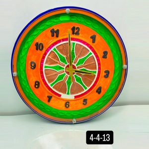 Samay Chakra Wooden Wall Clock with Glass - Hand-Painted | Multiple Sizes | Design No. 4/4