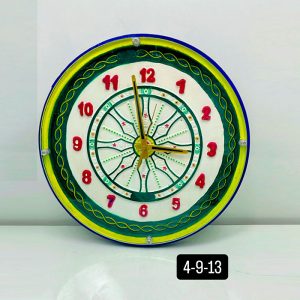 Samay Chakra Wooden Wall Clock with Glass - Hand-Painted | Multiple Sizes | Design No. 4/9
