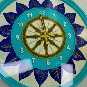 Samay Chakra Wooden Wall Clock with Glass - Hand-Painted | Multiple Sizes | Design No. 1/57