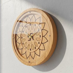 Buy Swastik Engraving Rajwadi Premium Wooden Wall Clock – Wholesale (16,18,20,23 Inch)